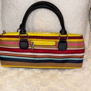 Striped Multicolor Wine Cooler Bag